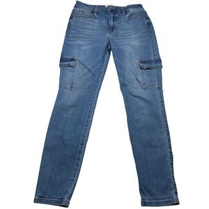 Regeneration by Celebrity Pink Women's Blue Denim Cargo Jeans Size 7/28 Cargo